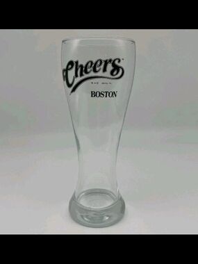 Cheers Boston Clear Pilsner Glass - Black Logo